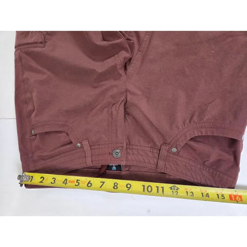 KUHL Women’s Rust Solid Cargo Pants w/ Pockets Button-Zip Closure Size 10